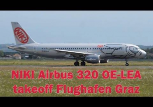 NIKI HG3300 A320 takeoff Flughafen Graz | OE-LEA