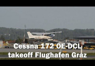 MFU Wien Cessna 172 takeoff Flughafen Graz | OE-DCL