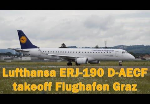 Lufthansa LH1261 E190 takeoff Flughafen Graz | D-AECF