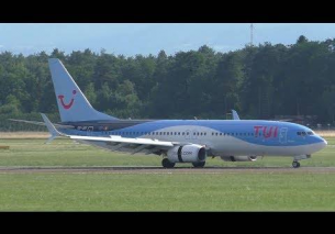 TUI Airlines Belgium Boeing 737 landing at Graz Airport | OO-JAY