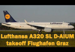 Lufthansa LH1265 A320 SL takeoff Flughafen Graz | D-AIUM