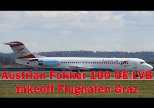 Austrian OS980 F100 takeoff Flughafen Graz | OE-LVB