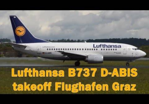 Lufthansa LH1263 B737 takeoff Flughafen Graz | D-ABIS