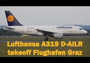 Lufthansa LH1265 A319 takeoff Flughafen Graz | D-AILR