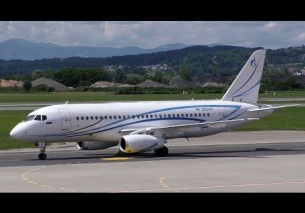 Gazpromavia Sukhoi Superjet 100 landing at Graz Airport | RA-89049