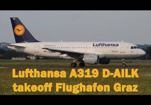 Lufthansa LH1265 A319 takeoff Flughafen Graz | D-AILK