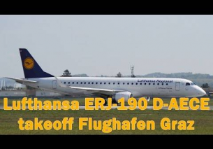 Lufthansa LH1261 E190 takeoff Flughafen Graz | D-AECE