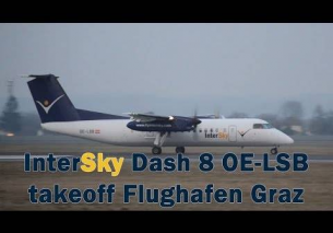 InterSky 3L135 Dash 8 takeoff Flughafen Graz | OE-LSB