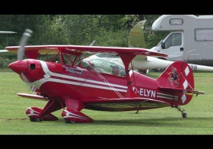 Pitts S-2A Special takeoff and low pass fly-by at Airfield Kapfenberg | D-ELYN