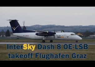 InterSky 3L135 Dash 8 takeoff Flughafen Graz | OE-LSB