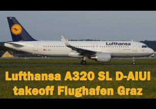 Lufthansa LH1265 A320 SL takeoff Flughafen Graz | D-AIUI
