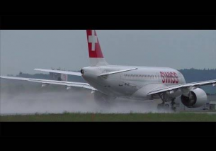 *WATERSPRAY* Swiss CS100 close-up takeoff at Graz Airport | HB-JBE