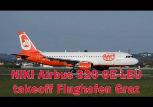 NIKI HG3064 A320 takeoff Flughafen Graz | OE-LEU