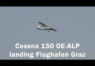 Cessna 150 landing Flughafen Graz | OE-ALP