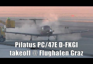Pilatus PC12/47E de-icing, taxiing