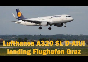 Lufthansa LH1264 A320 SL landing Flughafen Graz | D-AIUI